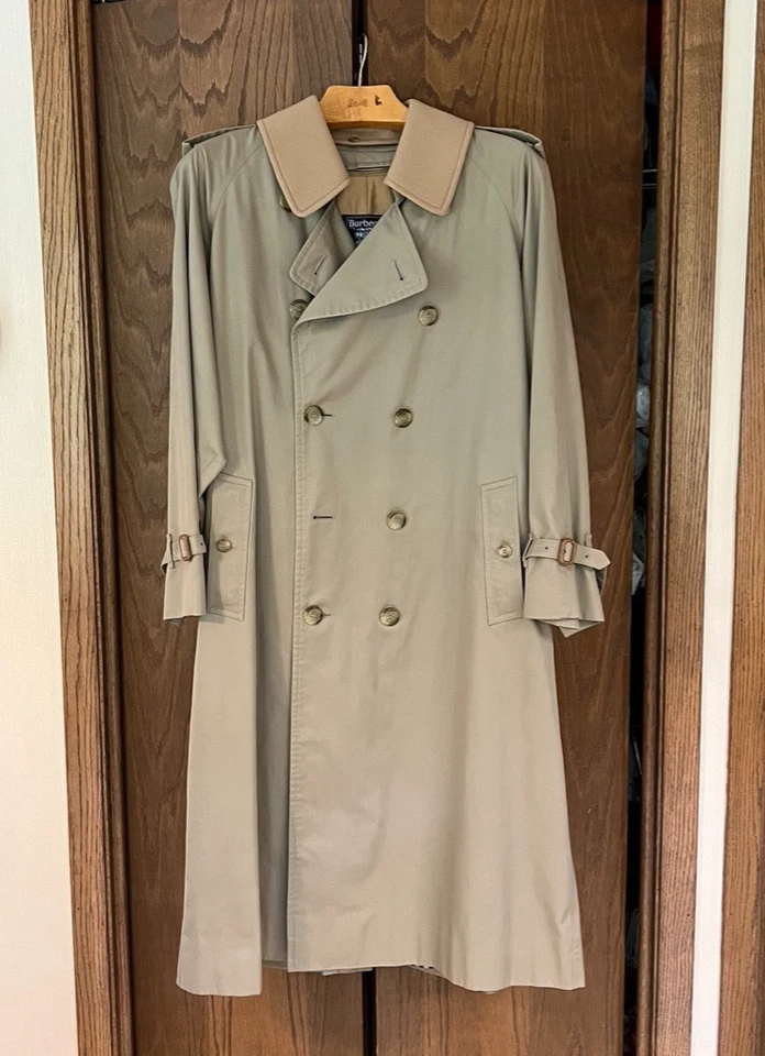 Винтажная аутентичная мужская шерстяная подкладка хаки Burberry Nova в клетку размер 42 - Изображение 1 из 4