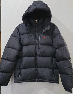 Polo Ralph Lauren Medium Performance Hooded Puffer Jacket Coat Dark Navy (Red) - Image 1 of 4