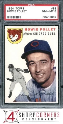 1954 TOPPS #89 HOWIE POLLET CUBS PSA 8 - Image 1 of 4