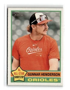 Gunnar Henderson 2025 Topps Heritage #174 variación de imagen SP Baltimore Orioles - Imagen 1 de 2