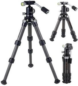 Kohlefaser Stativ Tisch Kamerastativ Metall Mini Stativ mit 360 Grad... - Bild 1 von 6