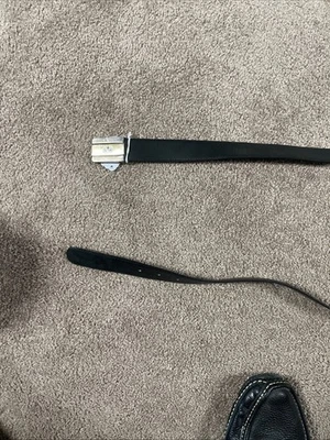 Valentino Garavani Men's Size 42 Black Belt With Square buckle - Image 1 of 4