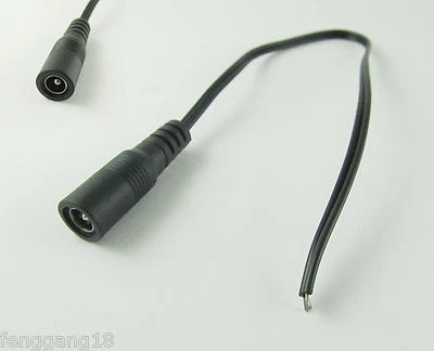 10pcs 5.5x2.1mm CCTV Camera DC Power Female Socket Lead Connector Cable Pigtail - Image 1 of 2