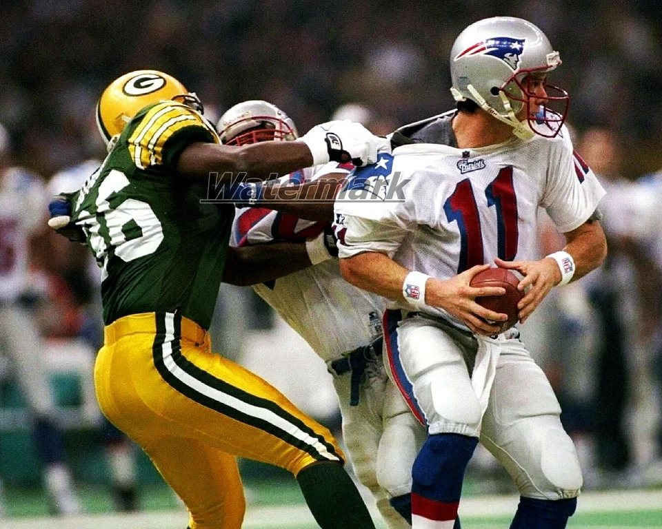 NFL New England Patriots QB Drew Bledsoe Packers LeRoy Butler 8 X 10 foto foto foto foto Foto 1 de 1