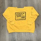 Sweat-shirt vintage années 50 années 60 Stieves Speed Shop Hot Rod Car Club Racing XL jaune