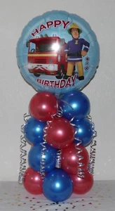 FIREMAN SAM - FOIL BALLOON DISPLAY - TABLE CENTREPIECE - NO HELIUM NEEDED - Picture 1 of 3
