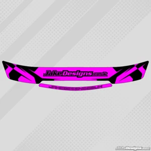 JakeDesigns HELMET VISOR STICKERS/STRIPS - Fluorescent Pink - Picture 1 of 1