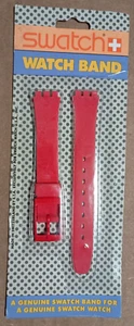 Vintage Swatch Womens Wrist Watch Band Red MIP - Picture 1 of 3