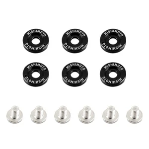 Mishimoto MMFW-SM-6BK Fender Washer Kit Small 6pcs Black - Afbeelding 1 van 2