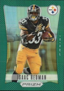 2012 Panini Prizm Prizms Green Steelers Football Card #154 Isaac Redman