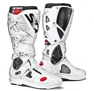 Stivali Uomo Sidi Crossfire 3 SRS Bianco White Motocross Enduro Mx Boots