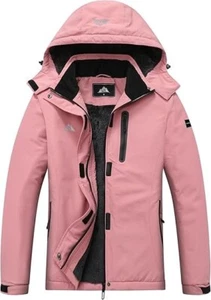 Moerdeng Pink Women's Fleece Snow Ski Coat Size Small NWOT - Picture 1 of 5
