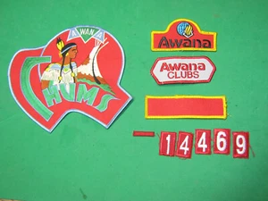 Awana Chums 10 Patches -Large Patch -Logos- #s - American Christian Awana Clubs - Picture 1 of 5