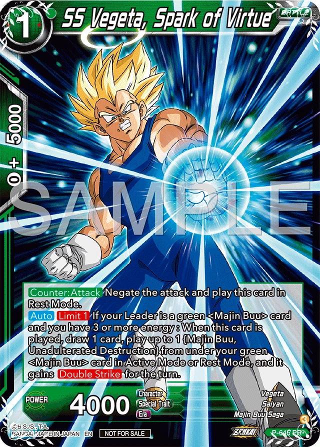 Dragon Ball Super SS Vegeta, Spark of Virtue P-645 PR - image 1 of 1