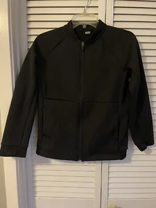 Black Tech Fleece Zip Up Size Youth XL/12 - Picture 1 of 3