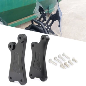 Fit For KAWASAKI KLR650 2022-2024 Motorcycle Windshield Windscreen Risers Black - Picture 1 of 18