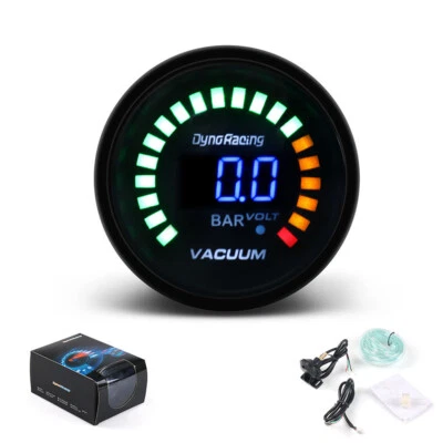 2'' 52mm Electronic Racing Vacuum Gauge -1-0 Bar Digital 20 LED Dual disaplay - Image 1 of 4
