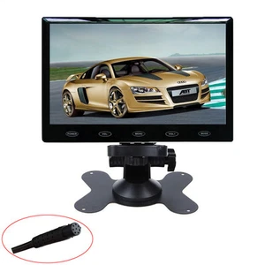 Ultra Thin 9 Inch 800x480 TFT LCD Color Audio HDMI VGA Car Rear View Monitor - Picture 1 of 11