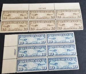 U.S.- Scott #s C7-C8- VF/Superb Blocks of 6 (MNH) - Picture 1 of 2
