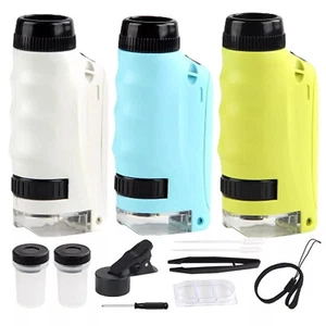 Mini Microscope For Kids Portable Microscope LED Lighting Small Handheld - Picture 1 of 9