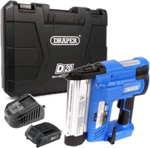 Draper 00646 D20 20V Cordless Nailer/Stapler, 1 x 2.0Ah Battery, 1 x Charger - Picture 1 of 4