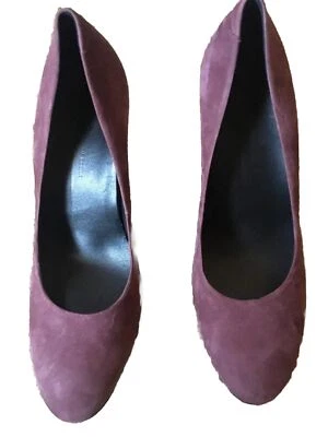 Ecco Elegante Pump Burdeos Púrpura Gamuza Talla 40 EE. UU. 9/9,5 Foto 1 de 4