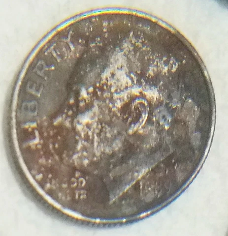 1989-P  ROOSEVELT DIME, NICELY TONED / DARK TONING - Good Circulated Cover