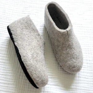 Lahtiset Finland Womens 38 Felt Shoes Wool Slippers Booties Soft Grey - Picture 1 of 7