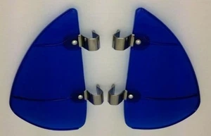 Vintage Style Blue Accessory Vent Wing Air Deflector Breeze Breezies Pair - Picture 1 of 1