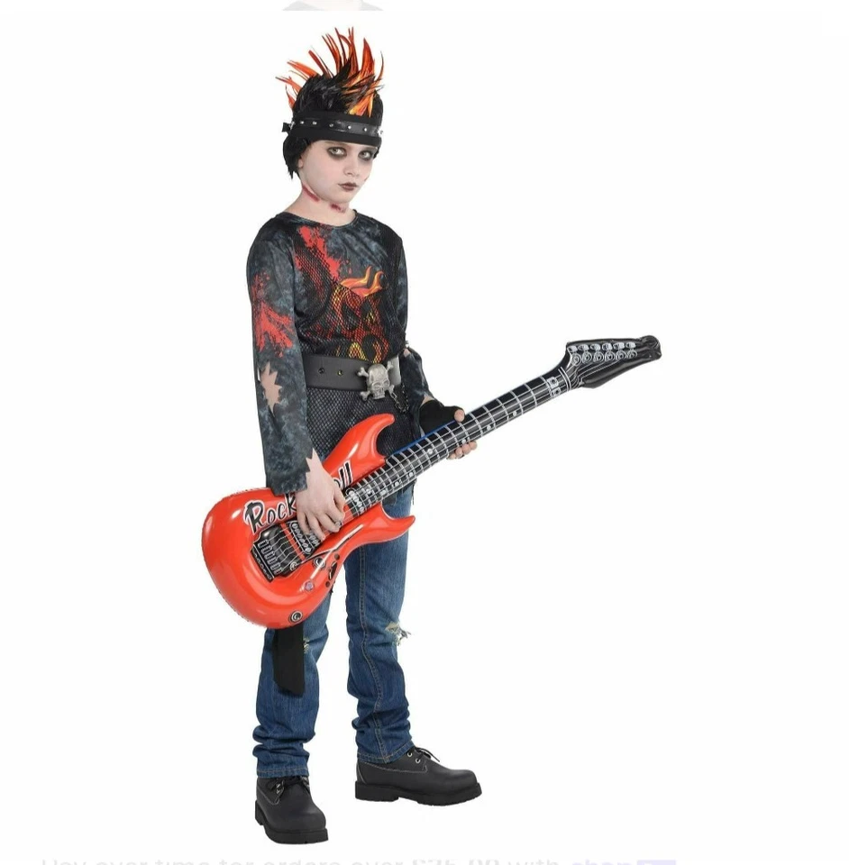 Disfraz de Halloween Rock Zombie Niño Talla Pequeña 4-6, Conjunto Completo de 6 Piezas Foto 1 de 1