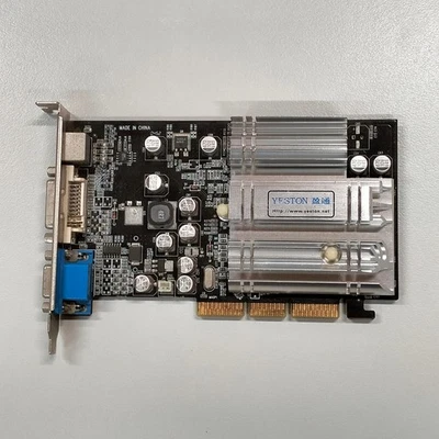 Yeston ATI Radeon 9550 128MB DDR1 S-Video VGA DVI AGP Graphics Card GPU - Image 1 of 4