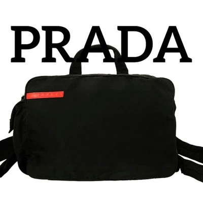Mochila DDP PRADA esportiva autêntica, nylon, preta Frete grátis IVA incluído - Imagem 1 de 4