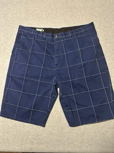Volcom Shorts Men’s 38 Navy Blue Check - Picture 1 of 9