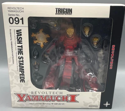 Boneco Kaiyodo Revoltech Yamaguchi 091 Trigun Vash the Stampede com caixa Japão - Imagem 1 de 3