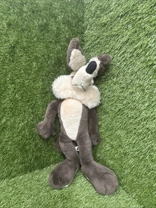 Vintage 1997 Wile.E Coyote Plush Soft Toy Beanie - Warner Bros  - 20inch - Picture 1 of 10