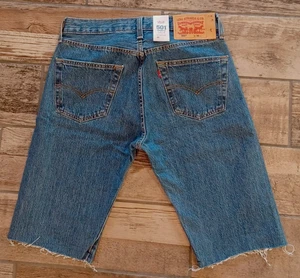 NWT  Levi's 501 '93 Jean Shorts Blue Stretch Denim Mens Size 30 Button Fly - Picture 1 of 7