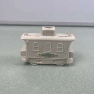 Lenox Yuletide Express Tren Caboose Adorno de Navidad Porcelana 24k Dorado 1989 - Imagen 1 de 6