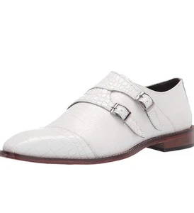 STACY ADAMS Herren Toscano Kappe Zehe Doppel Mönch Riemen Halbschuh - Bild 1 von 7