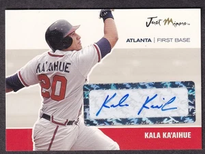 2007 Just Minors baseball card #JA-25 Atlanta Braves Kala Ka'aihue signed - Picture 1 of 2