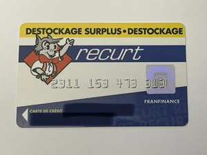 Recurt Credit Card▪️Franfinance▪️Societe Generale Group▪️2013 Exp▪️Unsigned - Picture 1 of 2