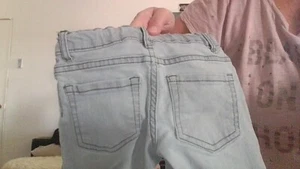Children's Place Super Skinny Jeans-Granite Wash-Girl's-Size 5 Adjustable Waist - Picture 1 of 12