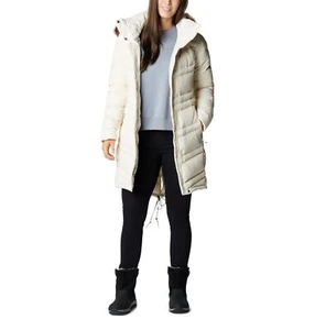 Columbia Women Catherine Creek Mid Down Jacket Chalk Florescent Emboss WL6407 - Picture 1 of 9