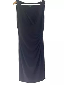 Ralph Lauren Designer Wrap Black Dress Size 10 Flattering Fit Well Made - Picture 1 of 10