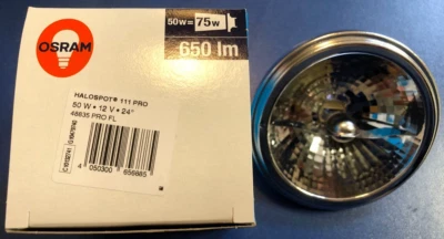 OSRAM Halospot Pro 111 G53 50W(wie 75W) 24° 650lm UV Filter 48835 PRO FL - Image 1 of 2