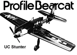 Model Airplane Plans (UC): BEARCAT 58" Profile Stunter for .60 Engine  - Picture 1 of 3