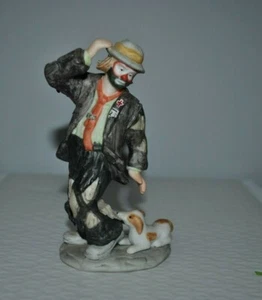 Colección MINIATURA DE COLECCIÓN de FLAMBRO HOBO PAYASO con perro firmado por Emmett Kelly - Imagen 1 de 3