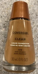 Covergirl Clean Normal Skin Liquid Foundation Makeup #170 DEEP GOLDEN - Picture 1 of 2