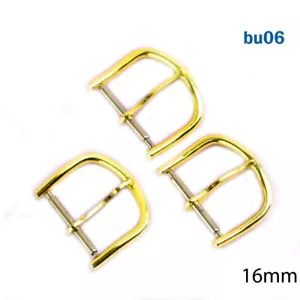3 Stück Vintage Schnalle Original für Lederband goldfarben #BU06# - Bild 1 von 2