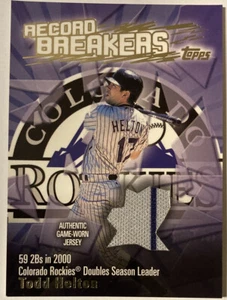 Todd Helton 2002 Topps Record Breakers Game-Used Jersey Card #rbr-th (3770) - Picture 1 of 2