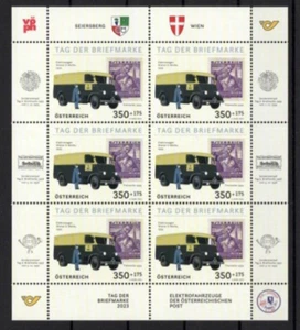 2023 Österreich Kleinbogen Tag der Briefmarke Elektroauto Wiener E-Werke 1935 - Picture 1 of 1